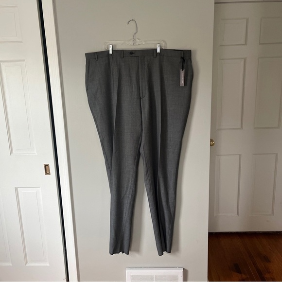 Shaquille O'Neal Wool Dress Pants Mens 50W Long Gray High Rise w/ Tags Pants - Picture 2 of 8